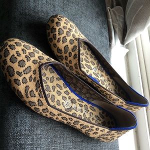 Rothys Round Toe Leopard Flat 8.5